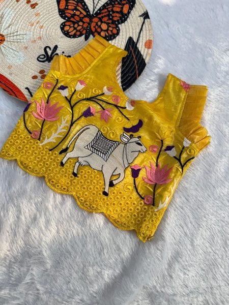 Magnetic Maroon Kids Lehenga Set with Traditional Weaving Work for Functions Girls Wear