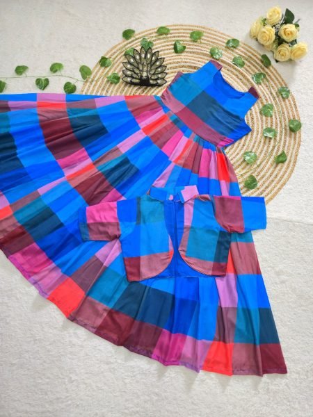 Magnetic Multi Mul Chanderi Long Midi Dress with Jacket at Manufacturer Price Western Ladies Top Wholesale