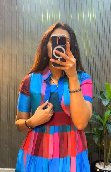 Magnetic Multi Mul Chanderi Long Midi Dress with Jacket at Manufacturer Price Western Ladies Top Wholesale