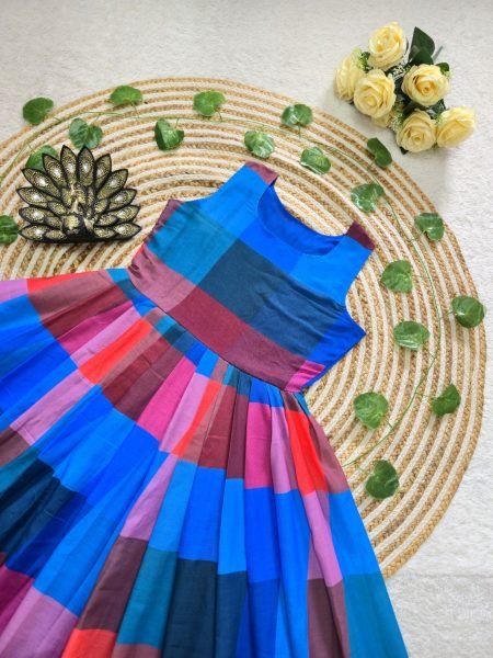 Magnetic Multi Mul Chanderi Long Midi Dress with Jacket at Manufacturer Price Western Ladies Top Wholesale