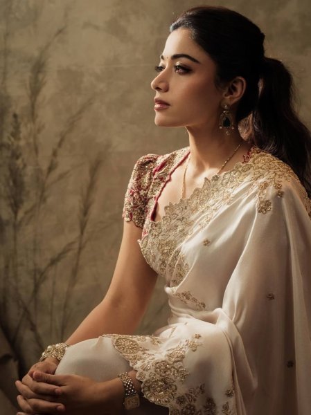 Magnetic Off White Soft Rangoli Silk Saree with Sequins Embroidery for Wedding Wear Embroidery Sarees Wholesale