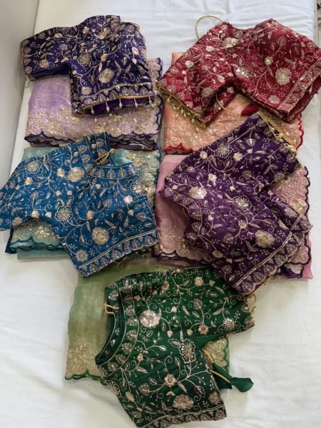 Magnetic Pink Fendy Satin Saree with Dual Tone Sequence Work for Party Wear Designer Wedding Sarees Wholesale