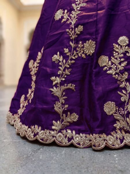 Magnetic Purple Women's Rangoli Silk Lehenga Choli with Zari and Sequins Work Designer Lehenga Choli