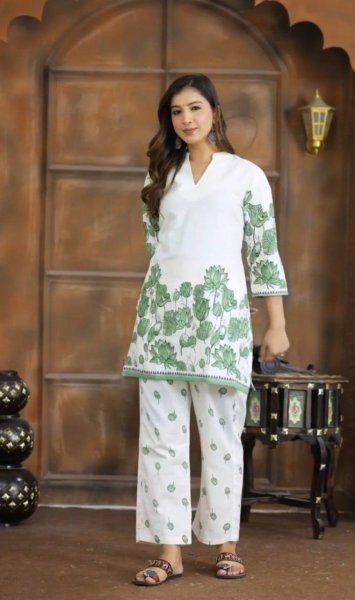 Magnetic White Green Wholesale Co Ord Set for Resellers at Manufacturer Rate CO ORD Sets