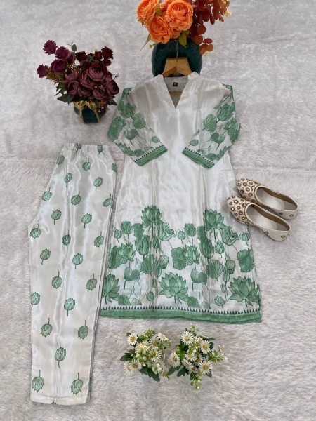 Magnetic White Green Wholesale Co Ord Set for Resellers at Manufacturer Rate CO ORD Sets