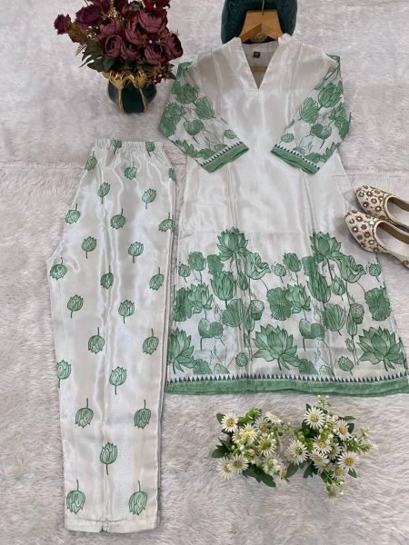 Magnetic White Green Wholesale Co Ord Set for Resellers at Manufacturer Rate CO ORD Sets
