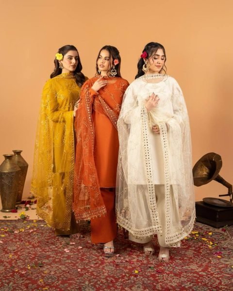 Magnetic White Roman Chanderi Silk Farshi Salwar Suit with Sequin Embroidery for Festival Rate Ready To Wear Collection