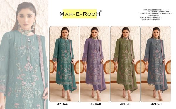 Mah E Rooh Teal Green Designer Suit Set for Wedding Wear Women Pakistani Suits Wholesale