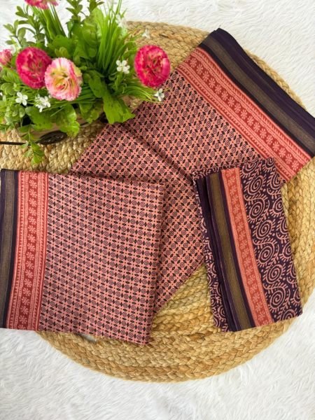 Maharani Zari Border Malai Cotton Saree  with Zari Border  Classic Comfort for Every Day Printed Cotton Sarees Wholesale