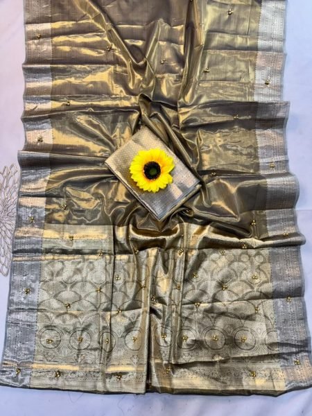 Mahendi Green Designer Banarasi Silk Saree with Real Zari Kasab Weaving For Wedding Banarasi Saree Wholesale