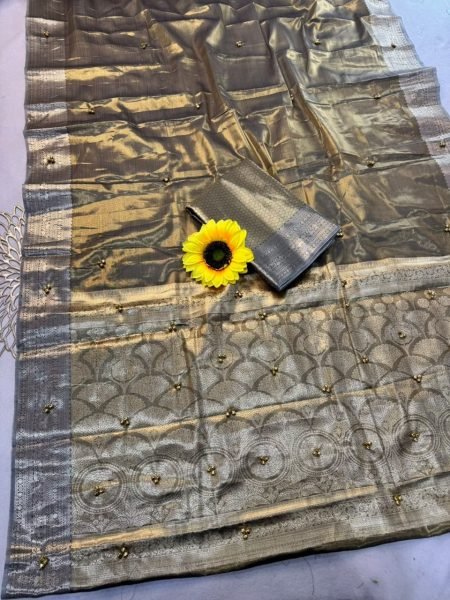 Mahendi Green Designer Banarasi Silk Saree with Real Zari Kasab Weaving For Wedding Banarasi Saree Wholesale