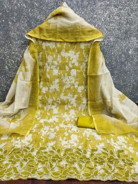Mahendi Lilan Cotton Dress Material with Digital Print Dupatta for Festive Gatherings Punjabi Dress Materials Wholesale