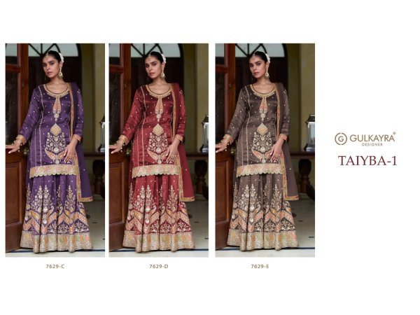 Majestic Maroon Designer Simmer Silk Skirt Set with Hand Embroidery Work Designer Plazzo Salwar Suits Wholesale