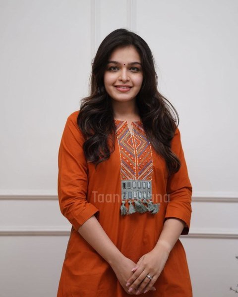 Majestic Orange Cotton Kurta with Embroidered Yoke And Tassels CO ORD Sets