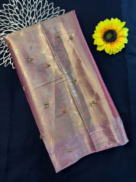 Majestic Peach Soft Banarasi Silk Patola Saree with Ghungroo and Zari Work Banarasi Saree Wholesale