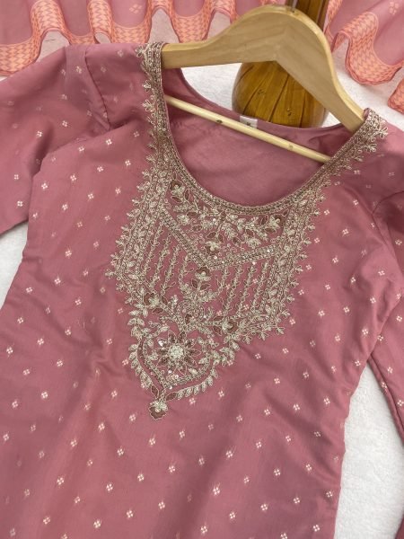 Majestic PInk Chanderi Cotton Kurti Pant Set with Digital Print Dupatta Cotton Kurtis Wholesale