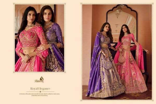 Majestic Pueple Bridal Lehenga in Premium Banarasi Silk with Swarovski For Wedding Wear Bridal Lehenga Choli