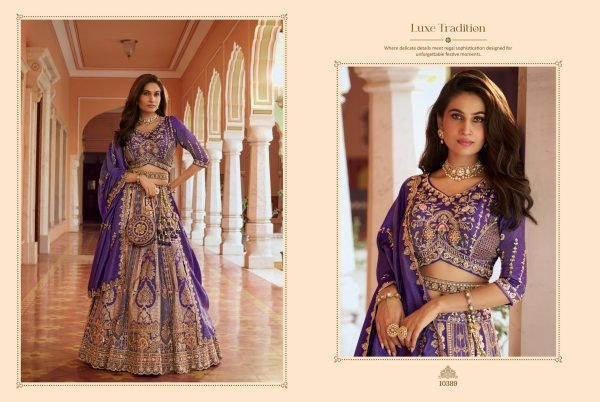 Majestic Pueple Bridal Lehenga in Premium Banarasi Silk with Swarovski For Wedding Wear Bridal Lehenga Choli
