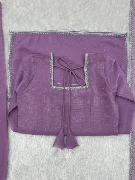 Majestic Purple Crunchy Silk Farshi Suit with Matching Embellished Dupatta for Function Ready To Wear Collection