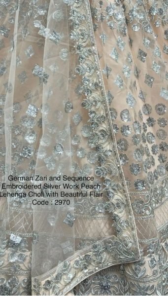 Majestic Soft Peach Lehenga Choli with Fancy Embroidery for Reception Wear Designer Lehenga Choli