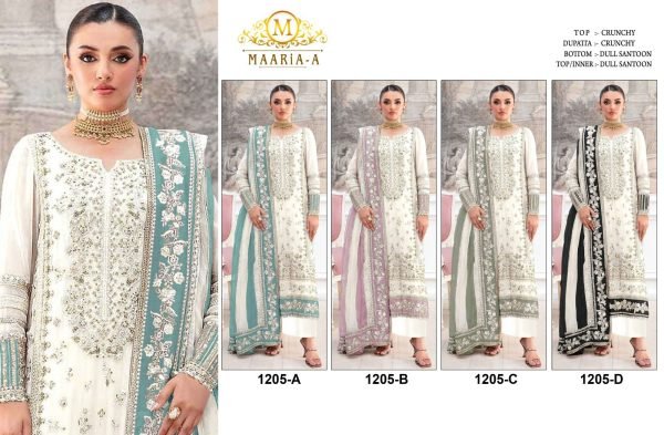 Majestic White Turquoise Embroidered Net Semi-Stitched Straight Palazzo Suit  Pakistani Suits Wholesale