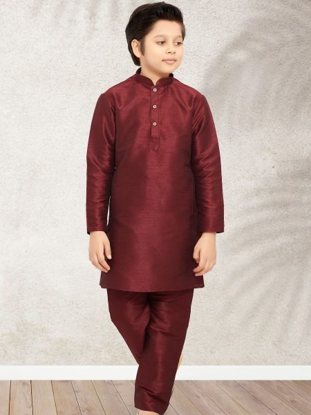 Maroon Banarasi Silk Kurta Chudidar Collection for Festivals and Celebrations 