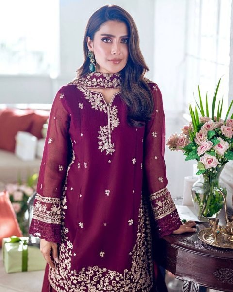 Lux French Crape Palazzo Suit Set with Cutwork Dupatta for Export Buyers Ready To Wear Collection