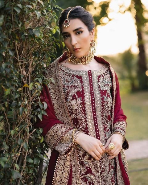 Maroon Faux Georgette Heavy Embroidery Suit with Dupatta Wedding Special Ready To Wear Collection