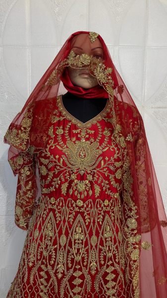 Maroon Net Heavy Work and Embroidered Bridal Anarkali Gown Anarakali Gown Wholesale
