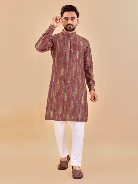 maroon  Premium Soft Cotton Foil Print