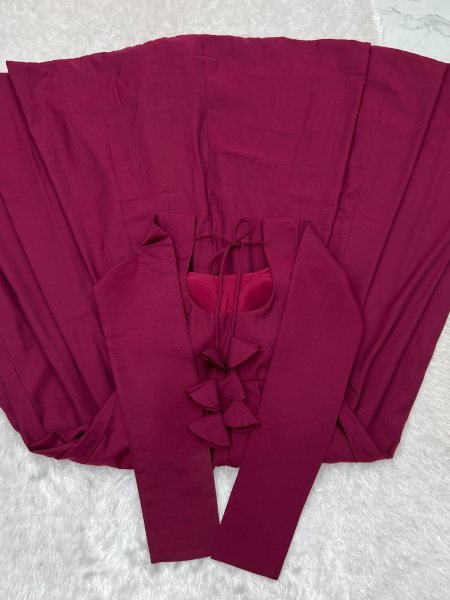 Maroon Roman Silk Chanderi Anarkali Gown with Fancy Jacket and Embroidered Dupatta Ready To Wear Collection