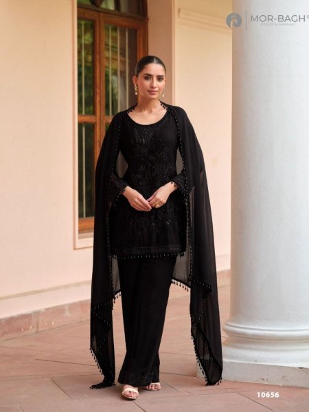Marvelous Black Wholesale Georgette Suit Set for Resellers at Manufacturer Rate Salwar Kameez