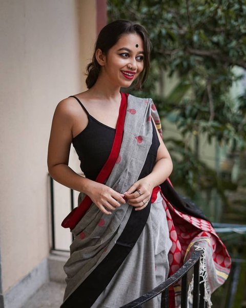 Marvelous Grey Linen Cotton Saree with Beautiful Digital Print for Mill Price Printed Cotton Sarees Wholesale