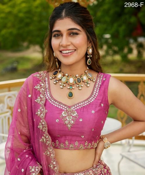 Marvelous Pink Festive and Wedding Lehenga with Elegant Designer Look Bridal Lehenga Choli