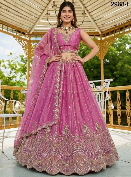 Marvelous Pink Festive and Wedding Lehenga with Elegant Designer Look Bridal Lehenga Choli