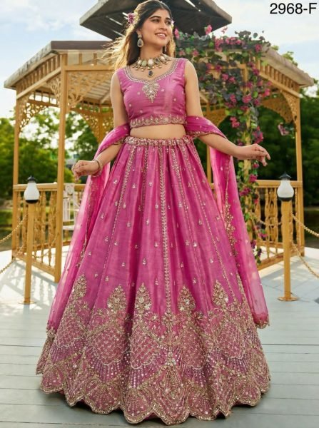 Marvelous Pink Festive and Wedding Lehenga with Elegant Designer Look Bridal Lehenga Choli