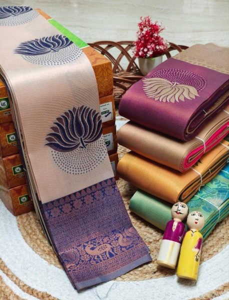 Marvelous Purple Soft Banarasi Silk Saree with Matching Unstitch Blouse at Wholesale Rate Silk Sarees Wholesale