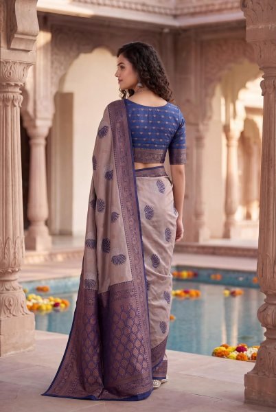 Marvelous Purple Soft Banarasi Silk Saree with Matching Unstitch Blouse at Wholesale Rate Silk Sarees Wholesale
