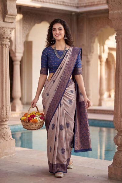 Marvelous Purple Soft Banarasi Silk Saree with Matching Unstitch Blouse at Wholesale Rate Silk Sarees Wholesale