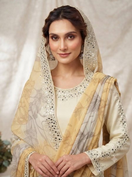 Marvelous Yellow Crepe Silk Kurti Set With Embroidery Work For Ethnic Wear Manufacturer Ready To Wear Collection