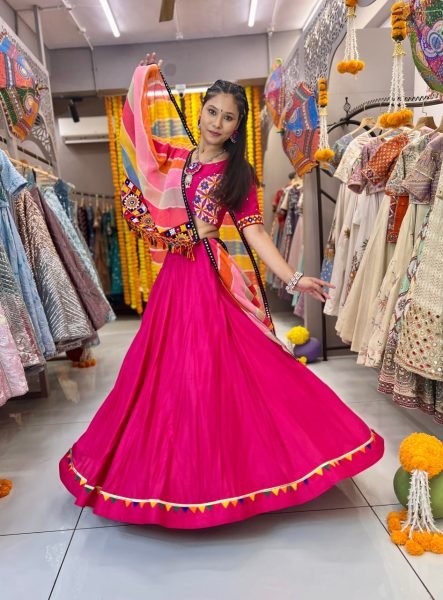Matching Mirror Work Couple Outfit Multi Color Lehenga &  Coordinated Kurta Combo Navratri Lehnega Choli