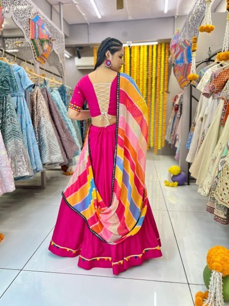 Matching Mirror Work Couple Outfit Multi Color Lehenga &  Coordinated Kurta Combo Navratri Lehnega Choli