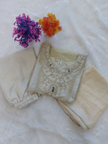 Matching palazzo for a stylish silhouette 3 Piece Kurti Set