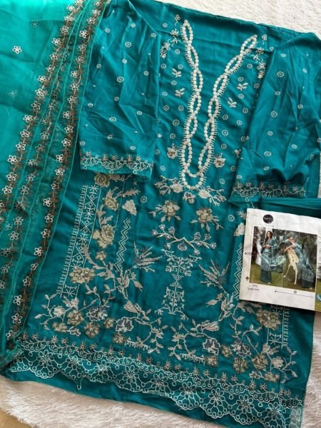 Mehboob 1773 Pure Cotton Embroidered Top with Semi Lawn Bottom and Kota Doriya Dupatta for Graceful Look Cotton Salwar Kameez Wholesale