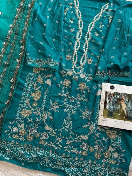 Mehboob 1773 Pure Cotton Embroidered Top with Semi Lawn Bottom and Kota Doriya Dupatta for Graceful Look Cotton Salwar Kameez Wholesale