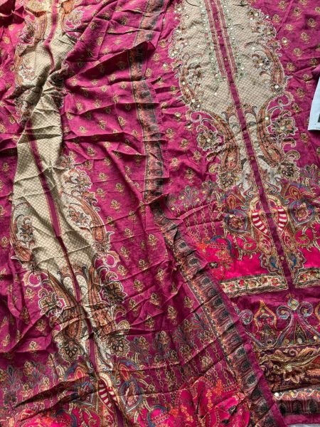 Mehboob Tex 1755 Maslin Pakistani Suit with Bottom and Dupatta at Manufacturer Rate Wholesale Printed Salwar Kameez 