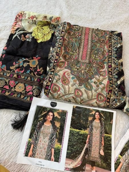 Mehboob Tex Design No 1652 D Viscose Maslin Digital Print Salwar Suit at Manufacturer Rate Wholesale Printed Salwar Kameez 