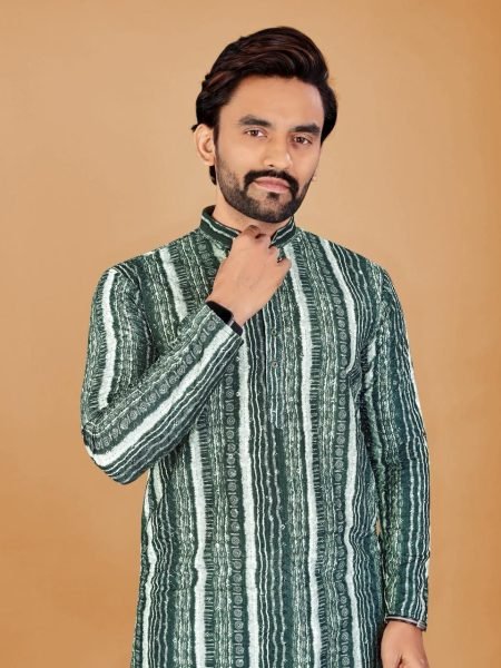 Men Rayon Kurta with Chikankari Embroidery for Festive Wear Kurta Pajama Wholesale