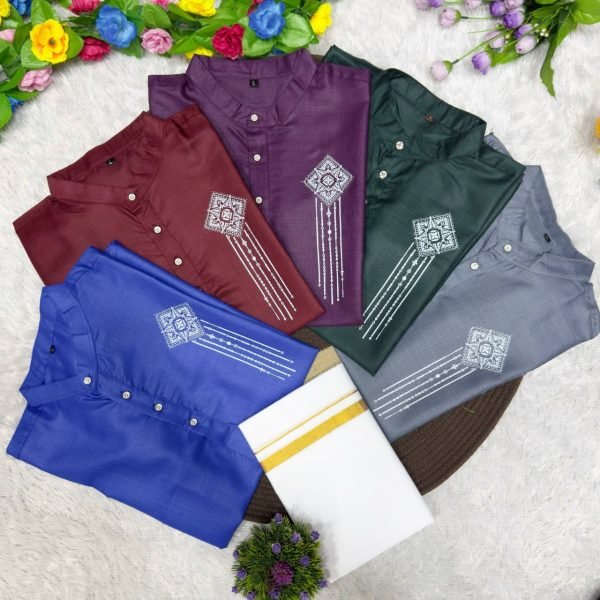 Men   s Grey Jippa Dhoti Set in Magic Cotton at Direct Mill Price Mens Shirt