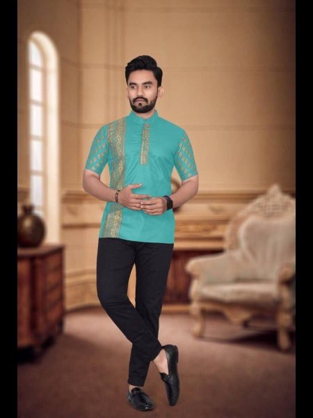 Men s Party Wear Shirt With  Rubi Cotton with Foil Print Mens Shirt